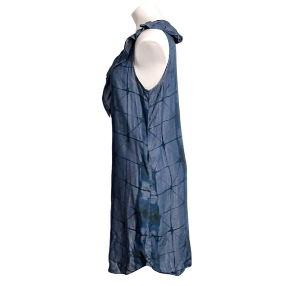 Chelsea & Theodore Geometric Print Sleeveless Dress Size Medium Blue/Navy - Picture 2 of 4